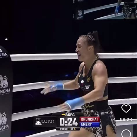 bkfc girl flashes after win|BKFC video: Tai Emery flashes audience after scoring knockout win